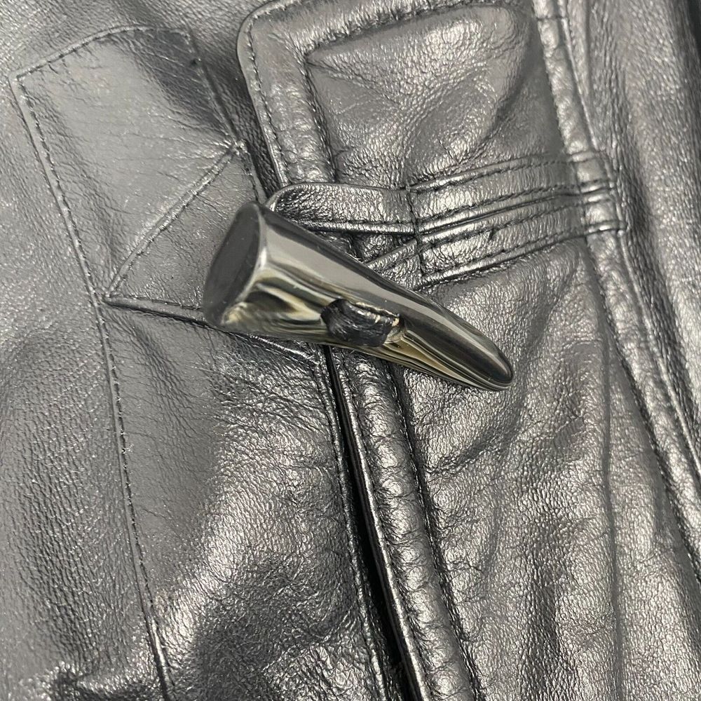 Contemporary Expressions Black Leather Bomber Jacket Men's XLarge Vintage - Picture 16 of 16